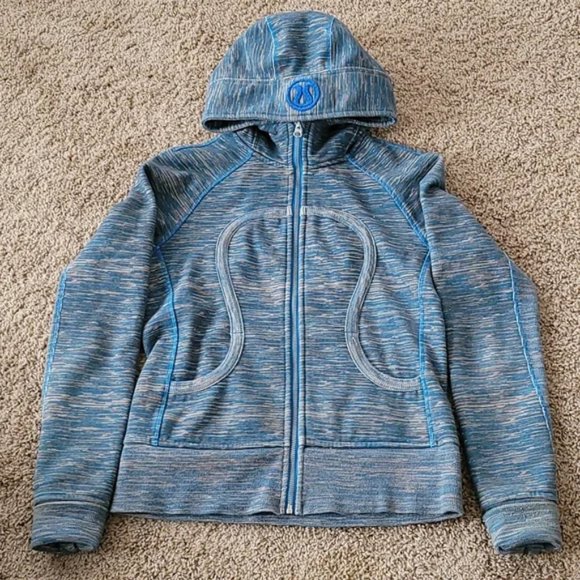Lululemon Blue stripes Scuba Hoodie Wee are from Space Size 8 - Picture 1 of 10